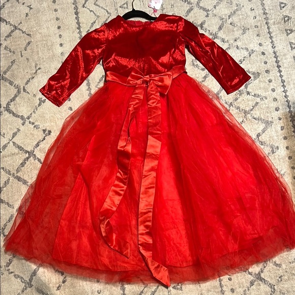 Elegant Red Kids Dress - Picture 1 of 3